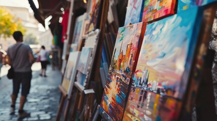 Obraz premium Street art display