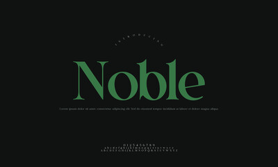 Fototapeta premium Noble Elegant Classic Serif Font for Formal Invitations, Luxury Brand Identity, and Prestigious Editorial Design