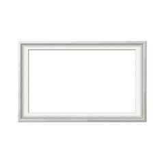 Silver Framed White Background