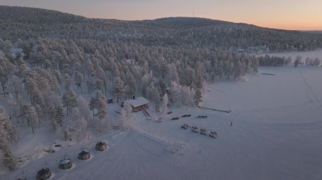 Aerial 4K Drone Footage of Arctic Winter