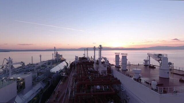 LNG SHIP TO SHIP (STS) CARGO OPERATION (UNMOORING DEPARTURE)