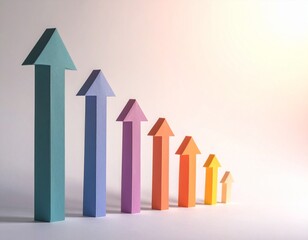 business graph with arrow