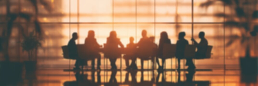 Corporate Business Meeting with blurred concept and Copy Space