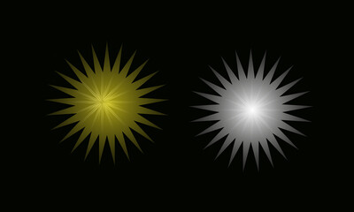 Fototapeta premium An abstract vector illustration featuring a bright explosion of light and glowing energy stars bursting against a black space background with vibrant blue color flares