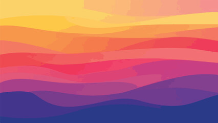 Fototapeta premium A layered watercolor-style gradient in warm to cool hues