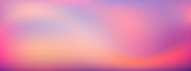 Fototapeta premium Sunset gradation background with gentle purple and pink gradient blending with soft pastel color. This sunset gradation looks dreamy and calm.
