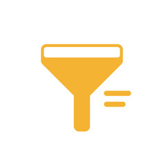 Filter option icon flat vector transparent background