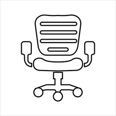 Office Chair Icon, Vector Graphics