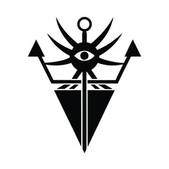 Yoruba Myth Symbol Vector Illustration