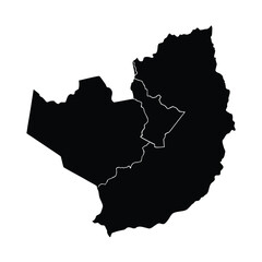 Zambian Map Outline Vector Icon