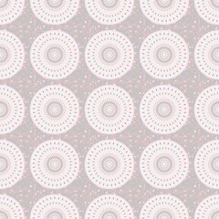 Fototapeta premium Soft Pink Luxury Mandala Seamless Pattern with Glitter Background