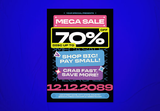 Geometric Mega Sale Flyer