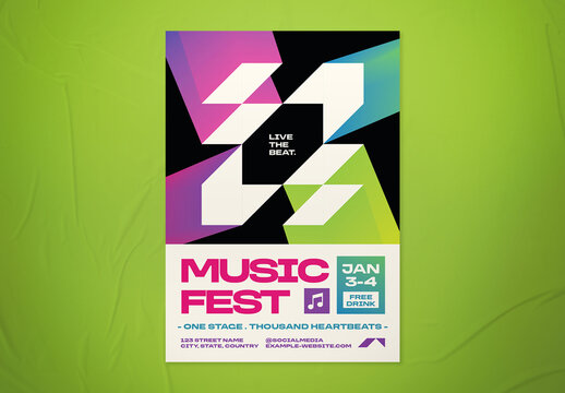 Geometric Music Fest Flyer