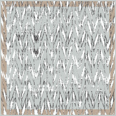 grey beige white colors square frame modern hand drawn geo plaid line plaid, ge organic animal skin mixed textures border design