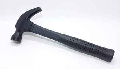 A Black Claw Hammer Isolated on a White Background.