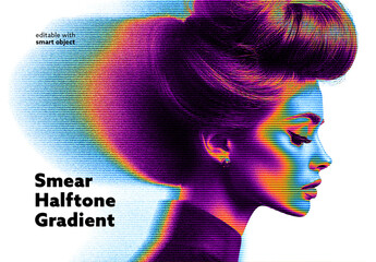 Smear Halftone Gradient Effect