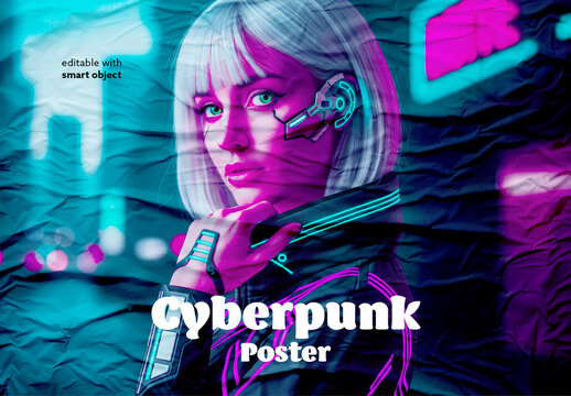 Cyberpunk Poster Effect