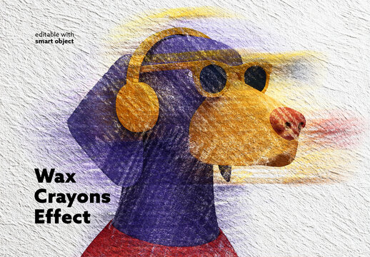 Wax Crayons Paint Effect