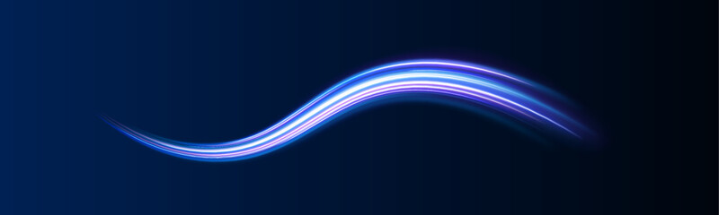 Blue and cyan neon streaks sweep across dark urban highways. Glowing motion lines convey high-speed futuristic energy. Perfect for digital artwork or banners. © MEDUZA