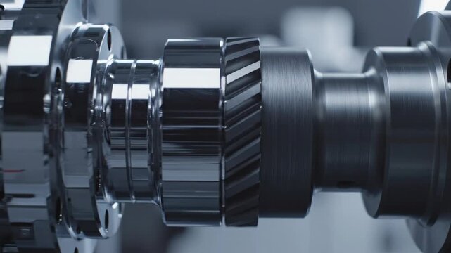 Helical metal gears engaging mechanical transmission system