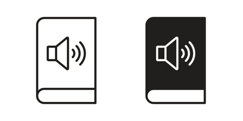 Audio book icon and symbol. Vector illustration.eps
