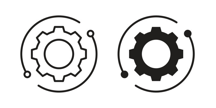 Automatic process icon and symbol. Vector illustration.eps
