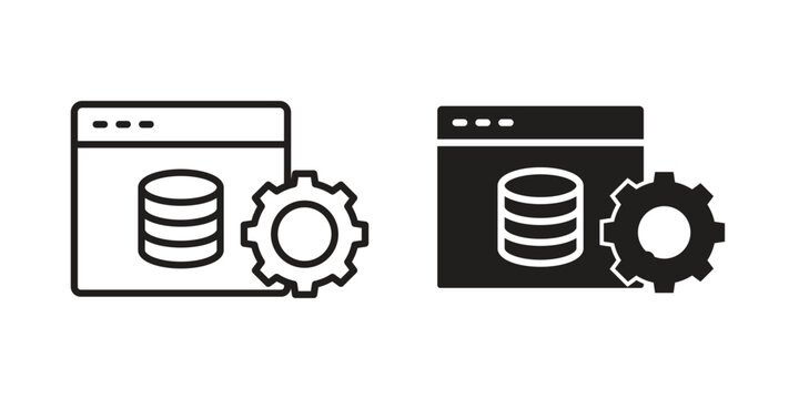 Backend icon and symbol. Vector illustration.eps