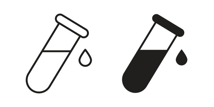 Blood sample icon and symbol. Vector illustration.eps