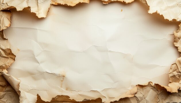 Torn and torn paper background with blank space for text or design