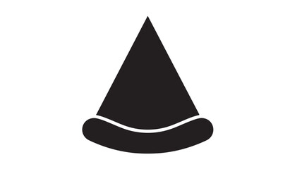 Fototapeta premium Black Witch Hat Isolated on White Background
