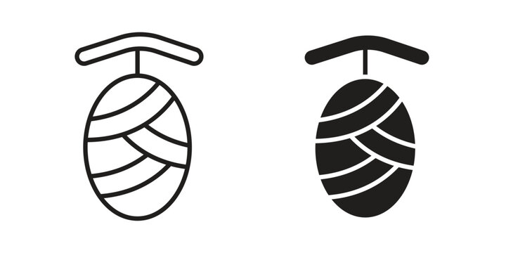 Cocoon icon and symbol. Vector illustration.eps