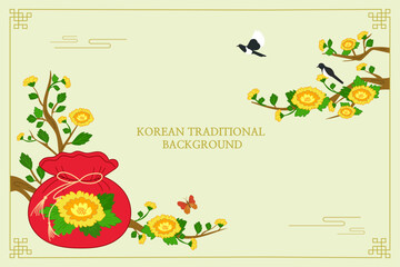 Korean traditional background illustration