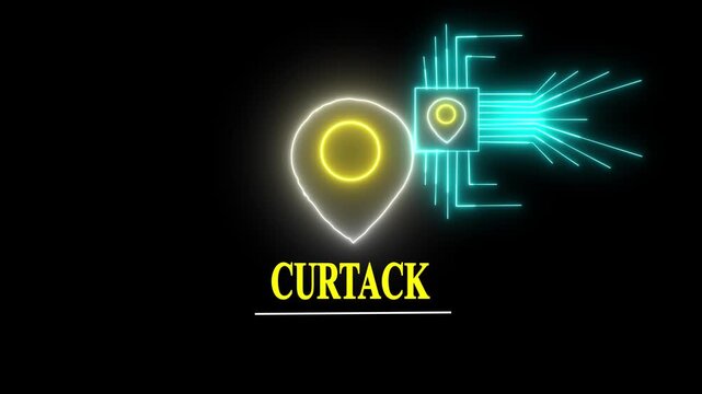 Interactive Cuttack City or Country Map Navigation. Locating Points of Interest with Digital Technology. Name of the place with the location has been displayed