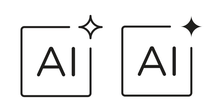 Generate AI icon and symbol. Vector illustration.eps