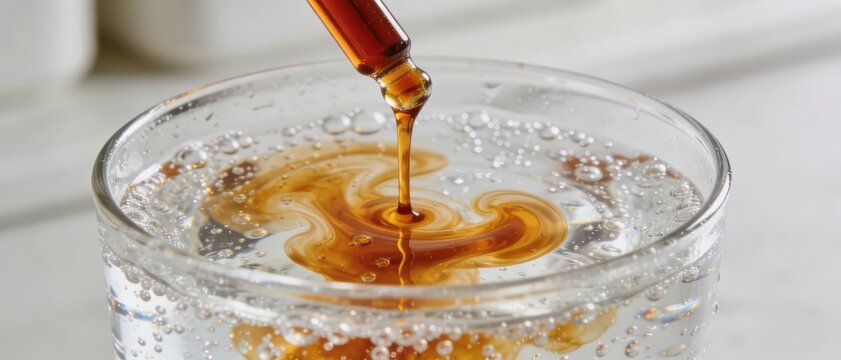 Gentian root tincture infusion in bubbling soda water with natural herbal gut reset concept