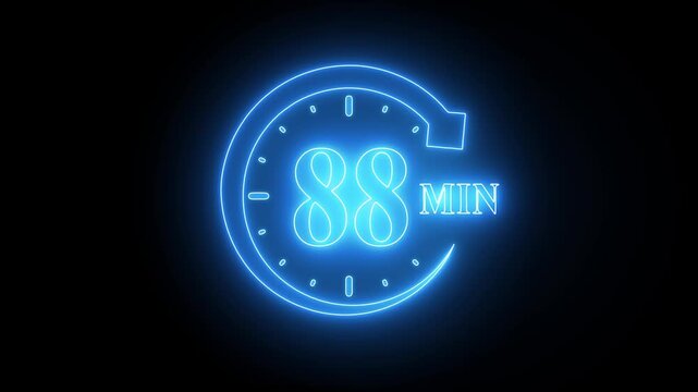 Neon Clock 88 Seconds Time Concept timer clock neon sign