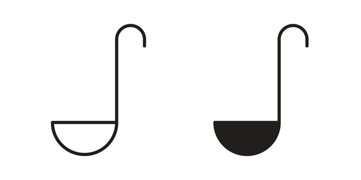 Ladle icon and symbol. Vector illustration.eps