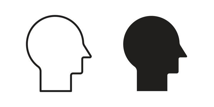 Male head icon and symbol. Vector illustration.eps