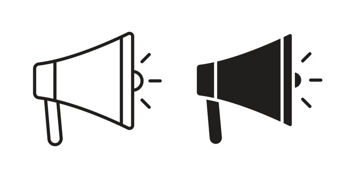 Megaphone speaker icon and symbol. Vector illustration.eps