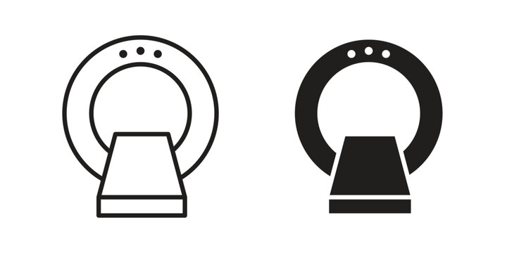 MRI scanner icon and symbol. Vector illustration.eps