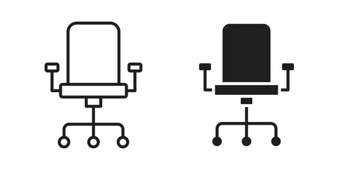 Office chair icon and symbol. Vector illustration.eps