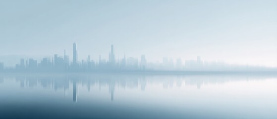 future city skyline minimal clean style
