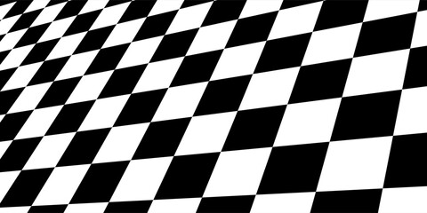 Obraz premium Black and white checkered pattern, Checkerboard seamless pattern
