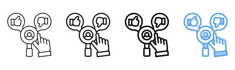 Fototapeta premium Preference Model Icon Different Style Outline Collection Set 