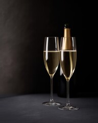 Business milestone celebration champagne minimal luxury