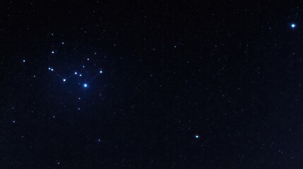 Big Dipper constellation against the Milky Way, starry night sky. STEM education sheets, lab safety posters, designed for biotech research communications, clarifies complex topics.