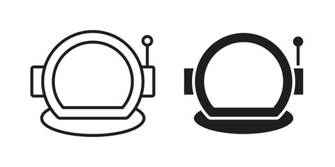 Space helmet icon and symbol. Vector illustration.eps