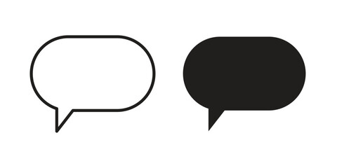 Fototapeta premium Speech bubble icon and symbol. Vector illustration.eps