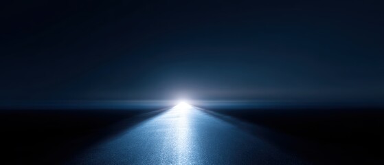 Business success path concept glowing road