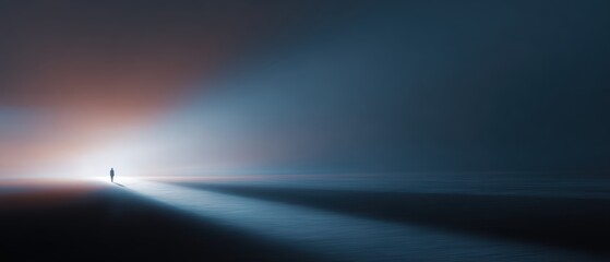 Vision success concept horizon light